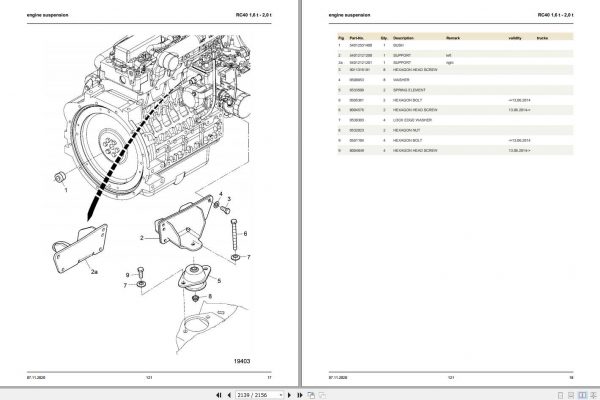 Still Diesel LPG Forklift Truck RC40 16T 20T 4041 4046 Spare Parts List 2