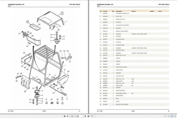 Still Diesel Forklift Truck R70 16 18 7052 7056 Spare Parts List 2