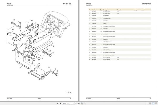 Still Diesel Forklift Truck R70 60 70 80 7087 7089 Spare Parts List 2
