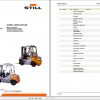 Still Diesel Forklift Truck RX70 22 25 30 35 7321 7330 Spare Parts List 1