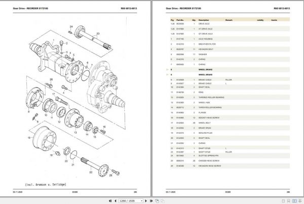 Still Electric Forklift Truck R60 20 25 Spare Parts List 2
