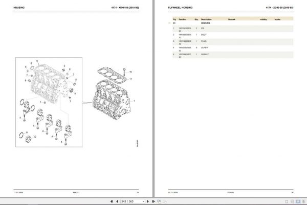 Still OM Pimespo Forklift XD40 XD45 XD50 Spare Parts List41748047800 2