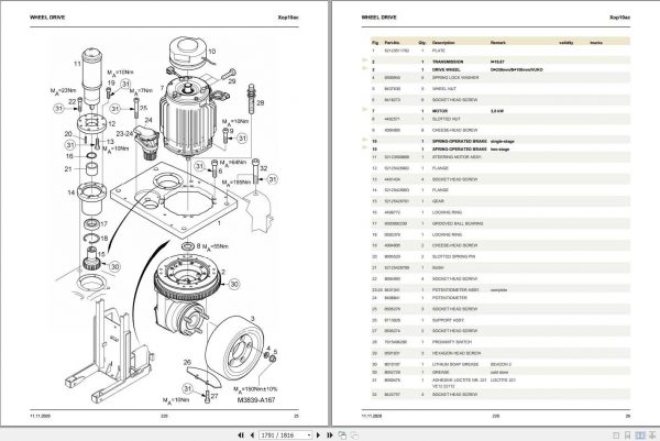 Still OM Pimespo Vertical Order Picking Truck XOP10ac Spare Parts List 2