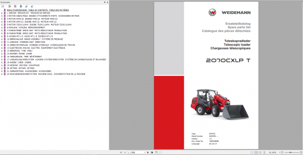 Weidemann Heavy Equipment Spare Part Catalog 7.83 GB DVD Multi Languages 5