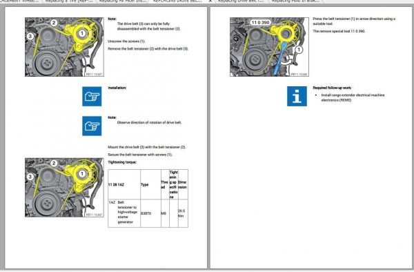 BMW i8 Coupe I12 L3 1.5L Turbo XB2H Hybrid 2020 Diagram Maintenance Repair Manual 8