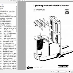 BT Electric Counterbalanced Rider Truck RC 30 RC 40 Shop Manual 1