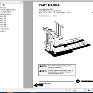 BT Electric Low Lift Pallet Truck PMX 2 Repair Part Manuals 1