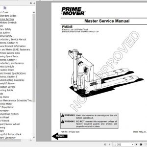 BT Electric Low Lift Pallet Truck PMX45 Shop Manual 2