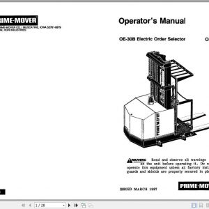 BT Electric Order OE30 30B 30C Part Service Manuals 1