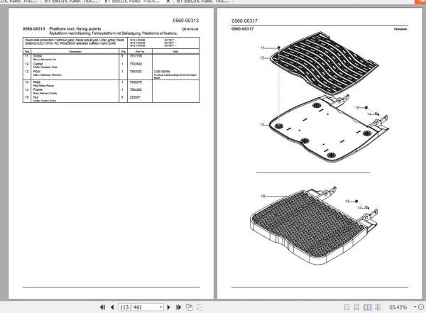 BT Electric Pallet Truck LPE200 LPE220 LPE250 Quality Parts Catalog 3