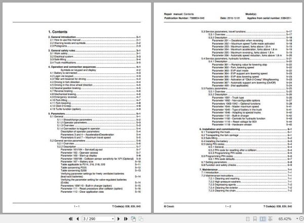 BT Electric Pallet Truck LWE140 LWE250 Repair Manual 2