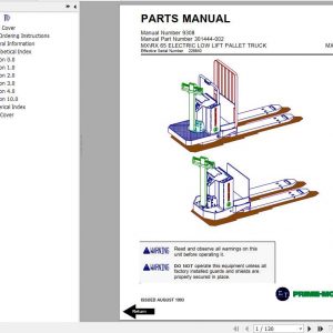 BT Electric Pallet Truck MX65 RX65 Operator Part Manuals 1
