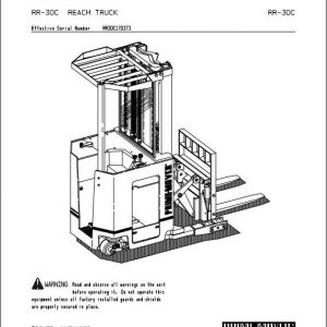 BT Electric Reach Truck RR30C OperatorService Part Manual 1
