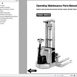 BT Electric Reach Truck SN 20 30 40 OperatorMaintenance Part Manual 2