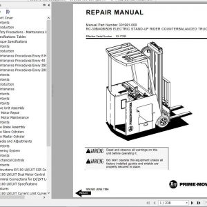 BT Electric Rider Pallet Truck RC 30B RC 40B RC 50B Shop Manual 2