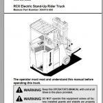 BT Electric Rider Truck RCX 25 30C 30 35 40 45 50 Shop Manual 1
