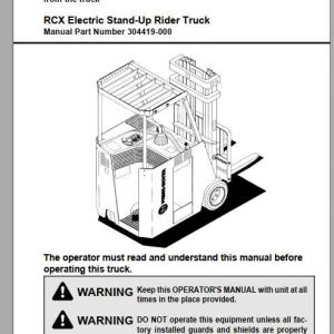 BT Electric Rider Truck RCX 25 30C 30 35 40 45 50 Shop Manual 1