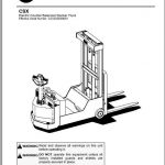 BT Electric Stacker Truck CSX10 20 30 40 Shop Manual 2