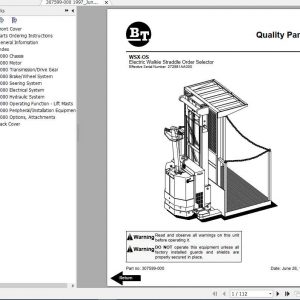 BT Electric Stacker Truck WSXOS Shop Manual 1