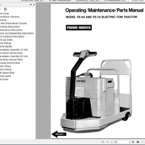 BT Electric Tow Tractor TE50 TE70 OperatingMaintenance Part Manual 1 1
