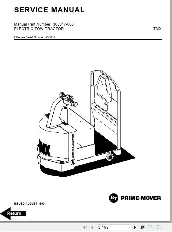BT Electric Tow Tractor TMX Shop Manual 2