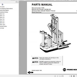 BT Electric Wakie Reach Truck SR 30 OperatorMaintenance Part Manual 1