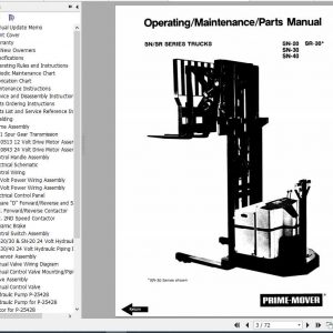 BT Electric Wakie Reach Truck SR 30 OperatorMaintenance Part Manual 2