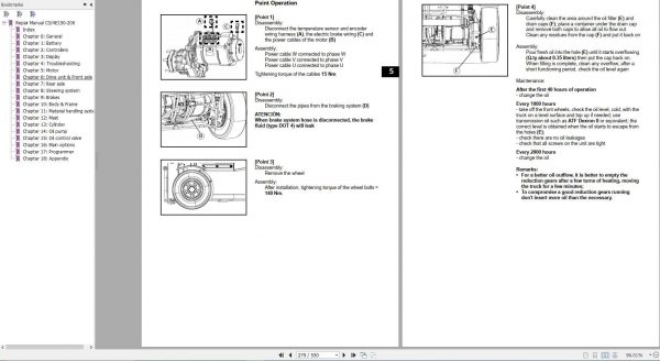 BT Forklift C3E150 C3E200 C4E150 C4E200 Repair Manual 036 0437 00 2