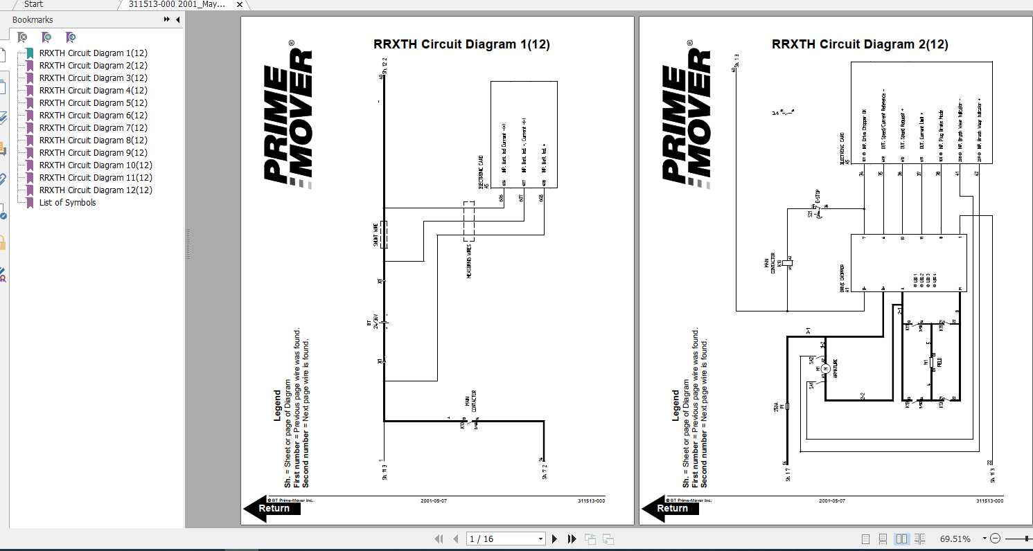 BT Forklift RRXTH Electrical Diagrams 1