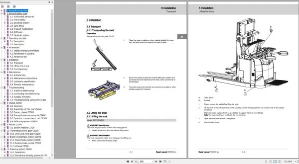 BT Forklift SPE120XR XPE120XRD Repair Manual 7605990 040 2