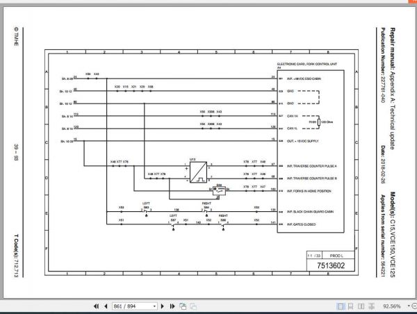 BT Forklift Vector C15 VCE150 VCE125 Repair Manual 3 1