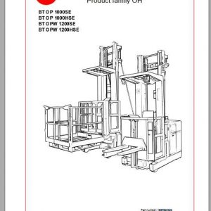 BT Order Picker OP 1000SE OP 1000HSE OPW 1200SE OPW 1200HSE Service Manual 1