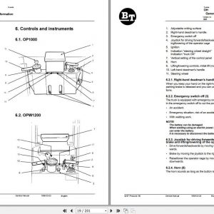 BT Order Picker OP 1000SE OP 1000HSE OPW 1200SE OPW 1200HSE Service Manual 3