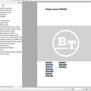 BT Pallet Stacker SPE 120 SPE 200 Repair Manual 1