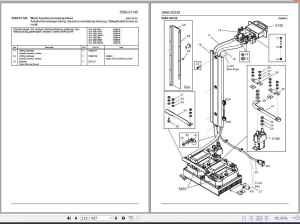 BT Reflex Reach Truck RRE140H RRE160HEC Quality Parts Catalog 2