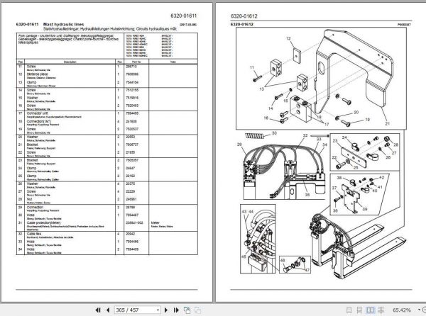 BT Reflex Reach Truck RRE140H RRE160HEC Quality Parts Catalog 3