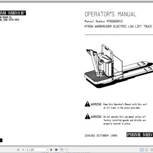 BT Warehouse Electric Low Lift Truck HT80 W Operator Parts Manuals 1