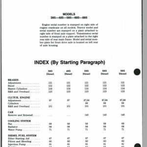 CASE International 385 885 Series Shop Manual 1 1