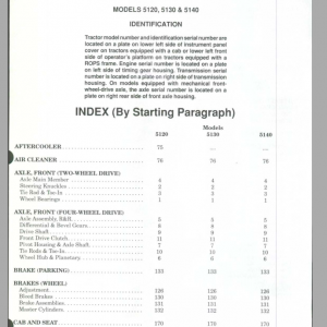 CASE International 5120 5140 Series Shop Manual 1