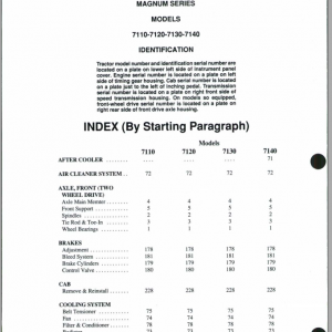 CASE International 7110 7140 Series Shop Manual 1