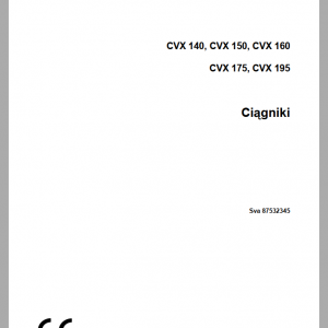 CASE Tractor CVX 140 CVX 195 Series Shop Manual Polish 1
