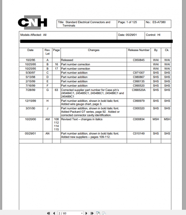 CNH STANDARD ELECTRICAL CONNECTOR TERMINALS 2