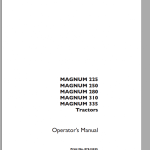 Case IH MAGNUM 225 335 Operator Manual 87612425 1