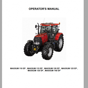 Case IH MAXXUM 110 EP 115 EP 120 EP 125 E Operator Manual 1