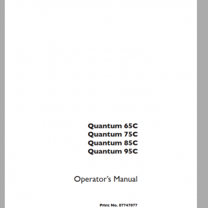Case IH QUANTUM 65C 95C Tractor Operator Manual 87747077 1
