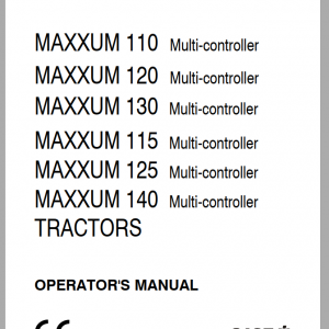 Case IH Tractor MAXXUM 110 140 Operator Manual 1