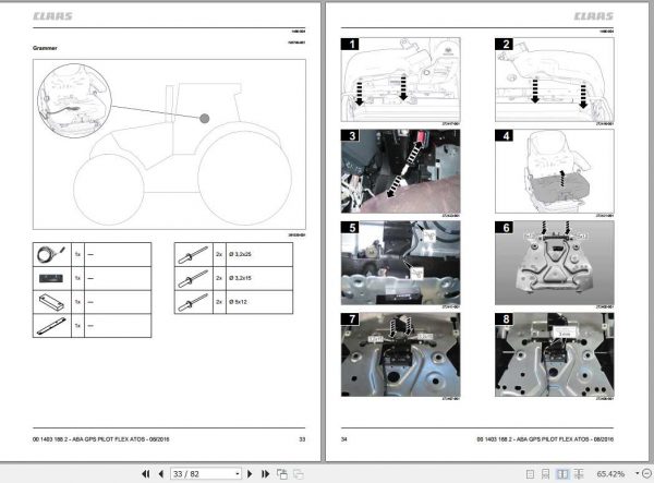 Claas ATOS 300 ATOS 200 Fitting Instruction FR DE EN RU 2