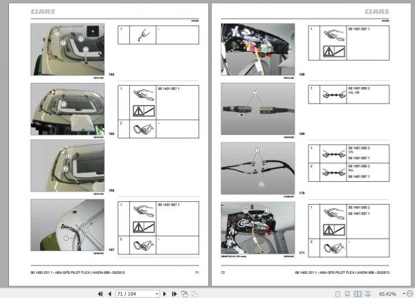 Claas Axion 800 Fitting Instruction FR DE EN RU 3