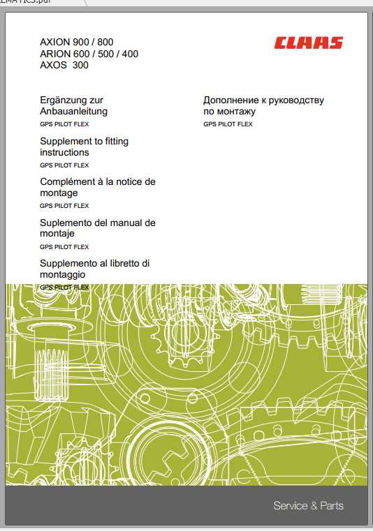 Claas Axion 900 800 600 500 400 Fitting Instruction FR DE EN RU 2