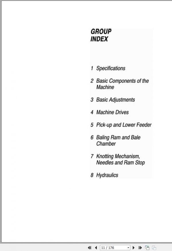 Claas Balers QUADRANT 1200 1200 Roto Cut Repair Manual 2
